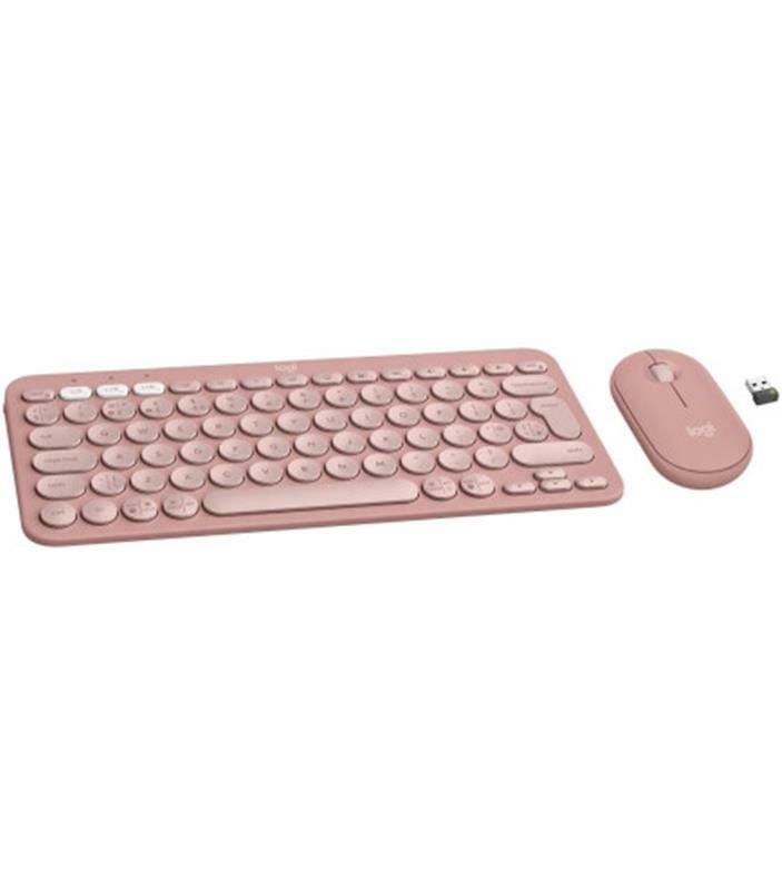 Комплект (клавиатура, мышь) беспроводной Logitech Pebble 2 Combo Rose (920-012241)