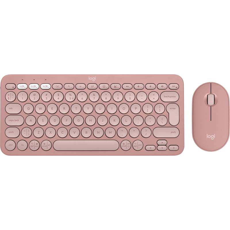 Комплект (клавиатура, мышь) беспроводной Logitech Pebble 2 Combo Rose (920-012241)