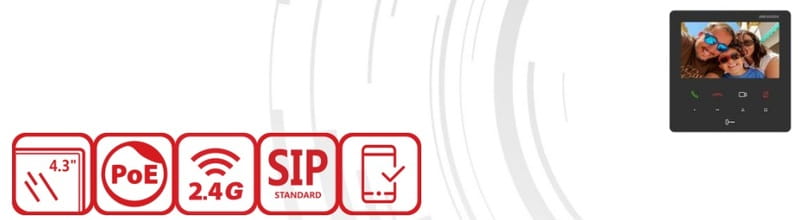 IP-видеодомофон Hikvision DS-KH6110-WE1 Black