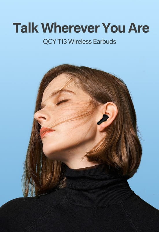 Bluetooth-гарнітура QCY T13 Black 2024