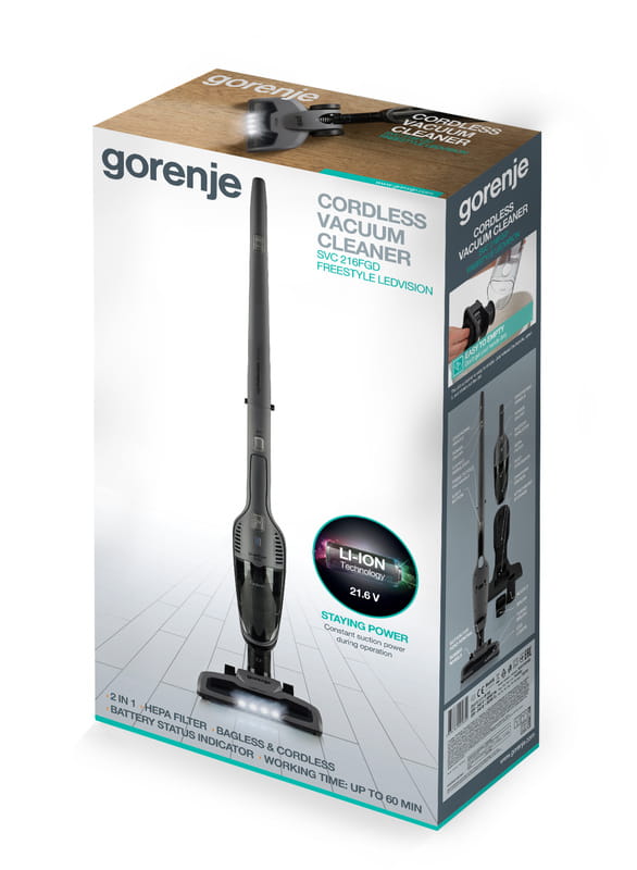Аккумуляторный пылесос Gorenje SVC216FGD