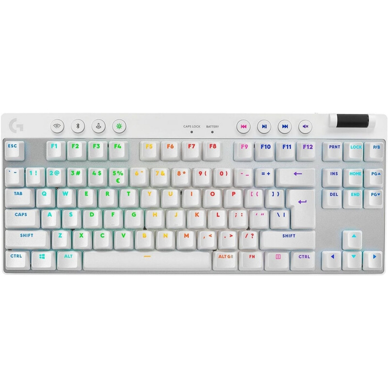 Клавиатура беспроводная Logitech G PRO X TKL Lightspeed White Tactile (920-012148)