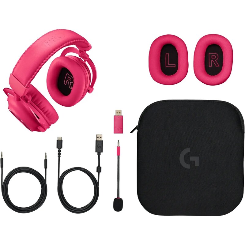 Гарнітура Logitech G Pro X2 Wireless LightSpeed Magenta (981-001275)