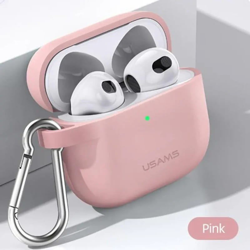 Чeхол Usams US-BH741 Silicon для Apple AirPods 3 Pink (BH741AP03)