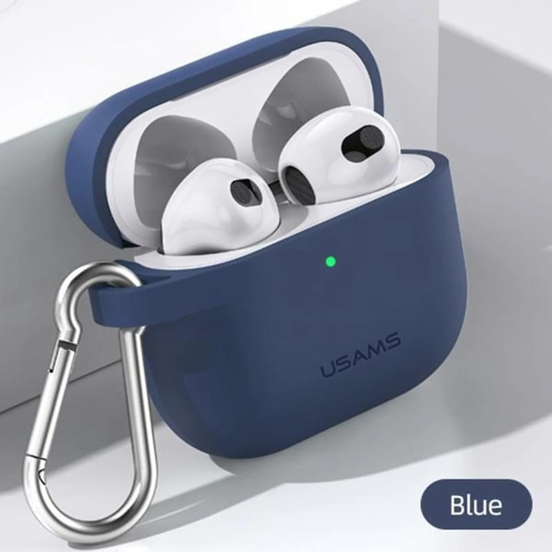 Чeхол Usams US-BH741 Silicon для Apple AirPods 3 Blue (BH741AP02)