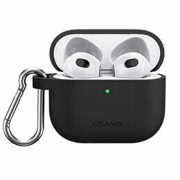 Чeхол Usams US-BH741 Silicon для Apple AirPods 3 Black (BH741AP01)