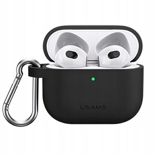 Чeхол Usams US-BH741 Silicon для Apple AirPods 3 Black (BH741AP01)