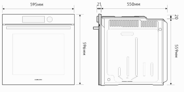 Духовой шкаф Samsung NV7B4125ZAK/WT