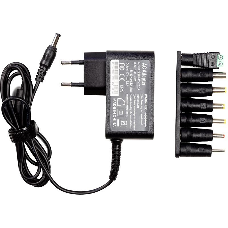 Универсальный блок питания PowerPlant для ноутбуков 220V, 30W, 12V 2.5A (NA700226)