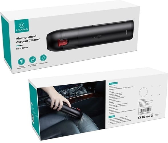 Аккумуляторный пылесос Usams US-ZB234 Mini Handheld Vacuum Cleaner Black (MNXCQZB23401)
