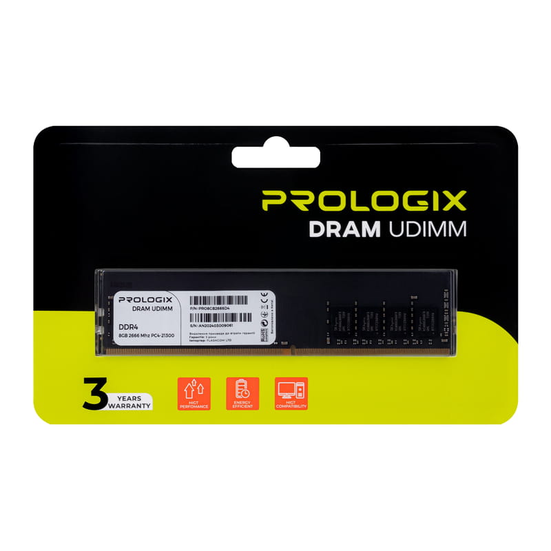 Модуль пам`ятi DDR4 8GB/2666 Prologix (PRO8GB2666D4)