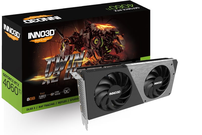 Відеокарта GF RTX 4060 Ti 8GB GDDR6 Twin X2 OC Inno3D (N406T2-08D6X-171153N)