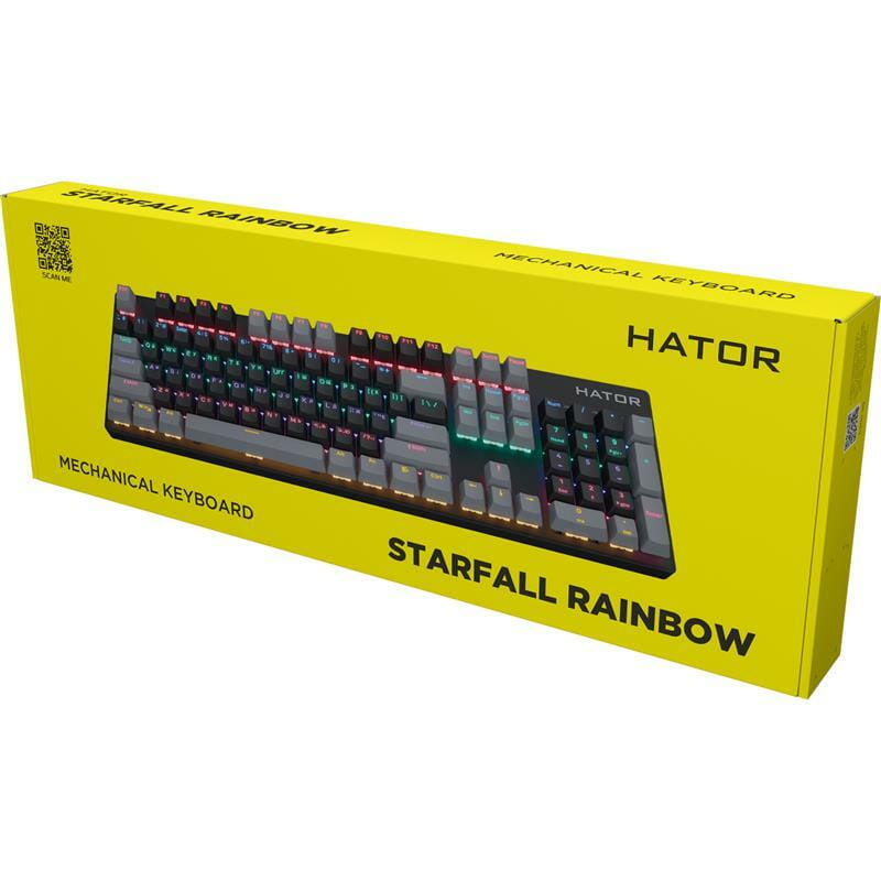 Клавиатура Hator Starfall Rainbow Origin Red (HTK-608-BBG)