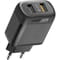 Фото - Зарядний пристрій Promate BiPlug-QC3 Black | click.ua