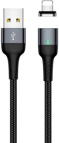 Photos - Cable (video, audio, USB) USAMS Кабель  US-SJ326 USB - Lightning, магнітний, 1 м, Tarnish (SJ326USB01 