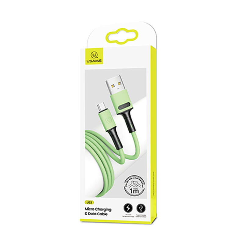 Кабель Usams US-SJ435 USB - Micro USB, 1 м, Green (SJ435USB02)