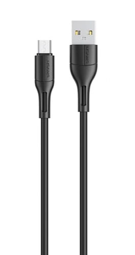 Photos - Cable (video, audio, USB) USAMS Кабель  US-SJ502 USB - Micro USB, 1 м, Black  SJ502USB01 (SJ502USB01)