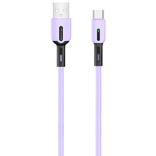 Photos - Cable (video, audio, USB) USAMS Кабель  US-SJ433 USB - USB Type-C, 1 м, Purple  SJ433USB0 (SJ433USB04)