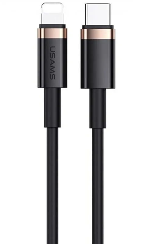 Кабель Usams US-SJ484 USB Type-C - Lightning (M/M), 1.2 м, Black (SJ484USB01)