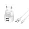 Фото - Сетевое зарядное устройство Borofone BA23A Brilliant (2USB, 2.4А) White (BA23ALW) + кабель Lightning | click.ua