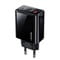 Фото - Мережевий зарядний пристрій Usams US-CC133 (1USB, 1USB Type-C) 20W PD + QC3.0 Black (CC133TC01) | click.ua