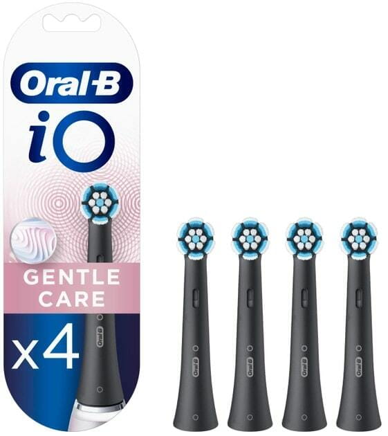 Насадка для зубної електрощітки Braun Oral-B iO RB Gentle Care Black 4шт