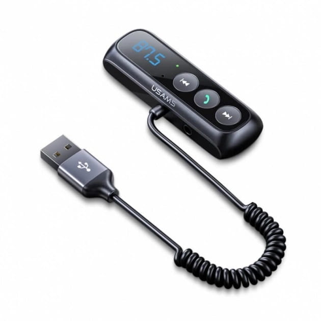 FM-трансмиттер Usams US-SJ503 (Bluetooth V5.0) Black (SJ503JSQ01)