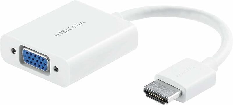 Адаптер Insignia HDMI - VGA (M/F), зі звуком і живленням, 0.1 м, білий (NS-PCAHV) OEM