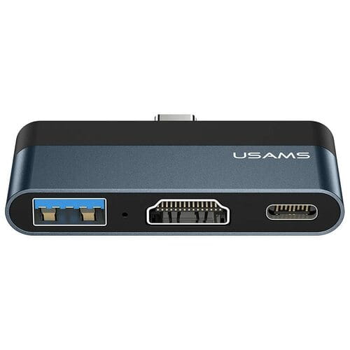Photos - Card Reader / USB Hub USAMS Концентратор USB Type-C  US-SJ492 Mini HUB Black  SJ492HU (SJ492HUB01)