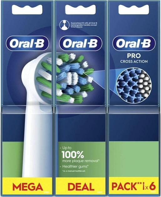 Насадка для зубної електрощітки Braun Oral-B Pro Cross Action EB50RX (6 шт.)