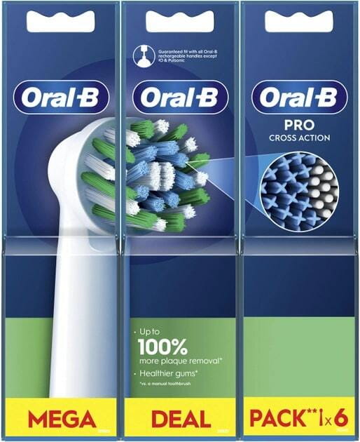 Насадка для зубной электрощетки Braun Oral-B Pro Cross Action EB50RX (6 шт.)