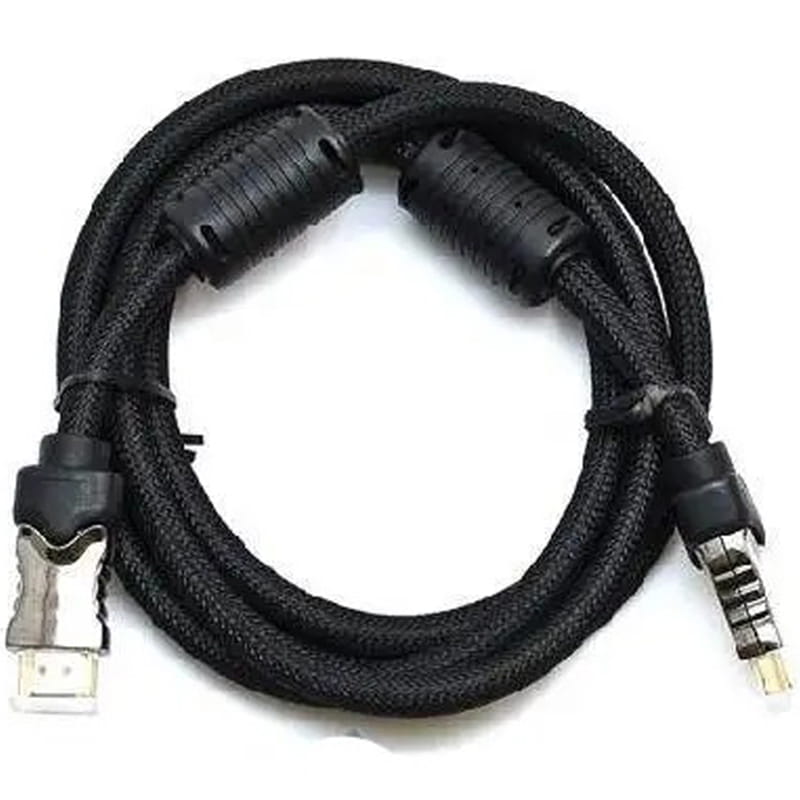 Кабель Gresso H3003 HDMI - HDMI (M/M), 2 феррита, оплетка, 1.8м, круглый (2000700002104)