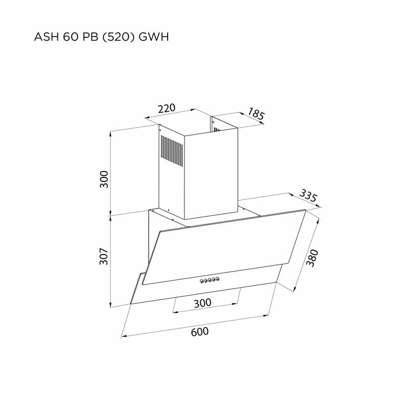 Витяжка Pyramida ASH 60 PB (520) GWH
