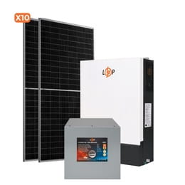 Комплект сонячної електросистеми LogicPower Преміум 5кВт АКБ LiFePO4 140Ah (LP19927)