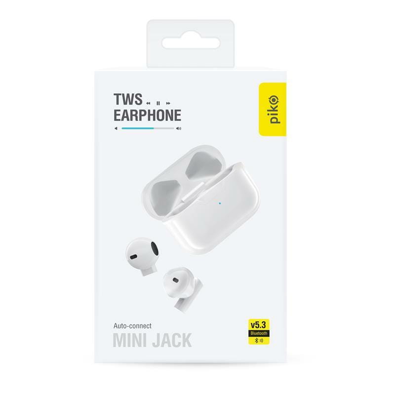 Bluetooth-гарнiтура Piko TWS-MiniJack White (1283126583407)