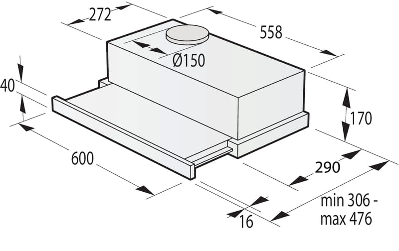 Вытяжка Gorenje TH64E3BG