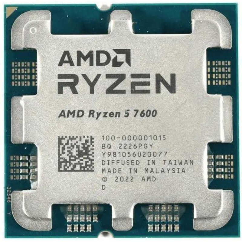 Процессор AMD Ryzen 5 7600 (3.8GHz 32MB 65W AM5) Tray (100-000001015)