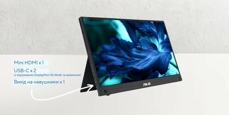Монітор портативний Asus 15.6" ZenScreen Touch MB16AHT (90LM0890-B01170) IPS Black