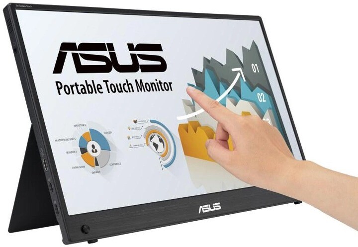 Монитор портативный Asus 15.6" ZenScreen Touch MB16AHT (90LM0890-B01170) IPS Black