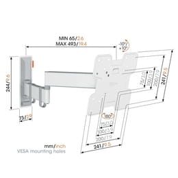 Кронштейн Vogels TVM 3243 White (VESA200х200)
