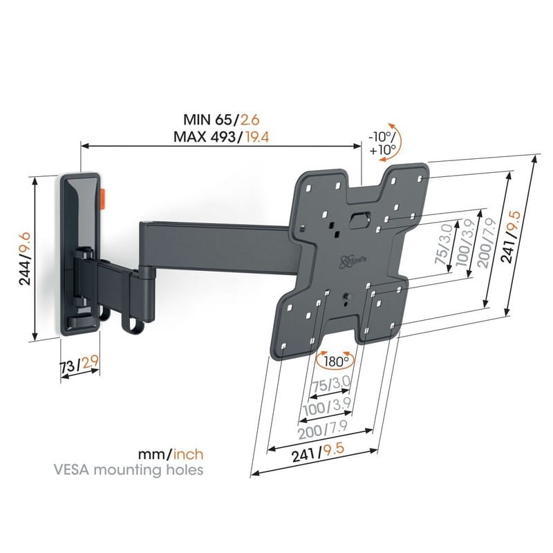 Кронштейн Vogels TVM 3243 Black (VESA200х200)