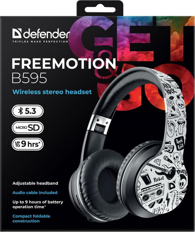Bluetooth-гарнітура Defender FreeMotion B595 Print (63596)