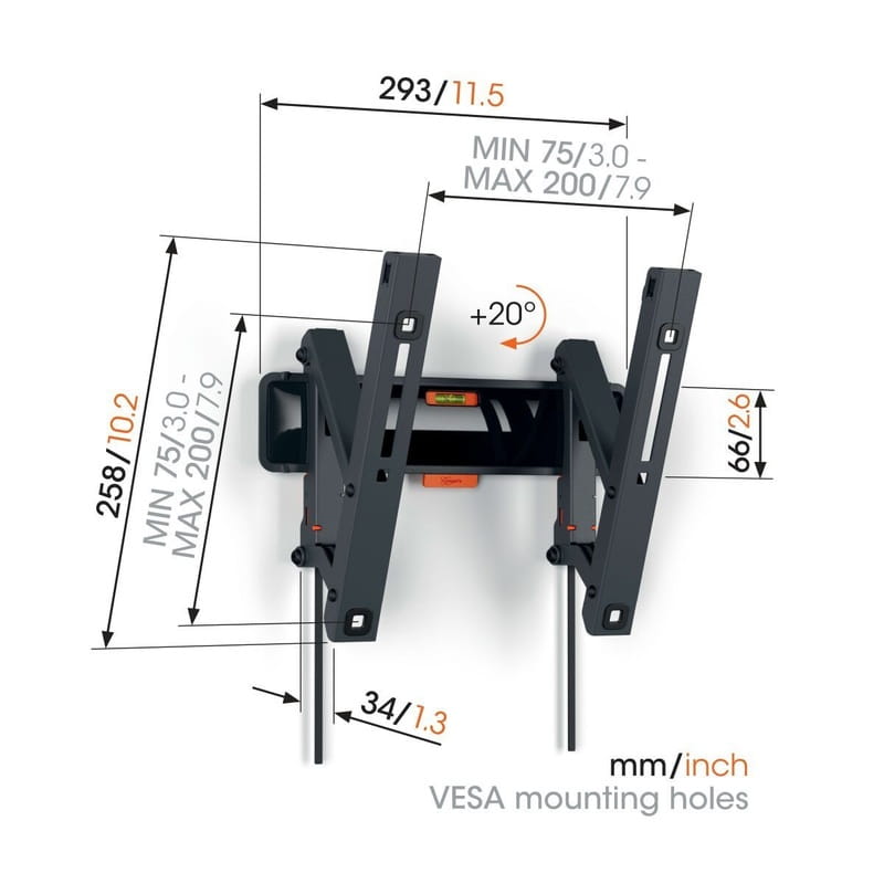 Кронштейн Vogels TVM 3213 Black (VESA200х200)