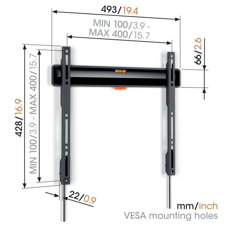 Кронштейн Vogels TVM 3403 Black (VESA400х400)