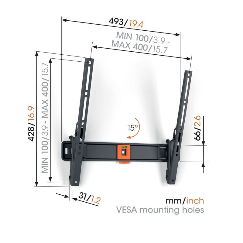 Кронштейн Vogels TVM 1413 Black (VESA400х400)