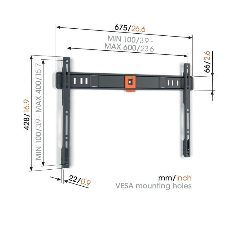 Кронштейн Vogels TVM 1603 Black (VESA600х400)