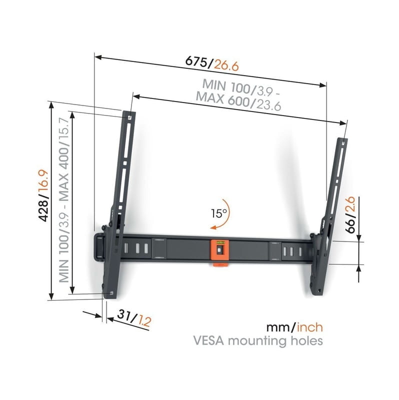 Кронштейн Vogels TVM 1613 Black (VESA600х400)