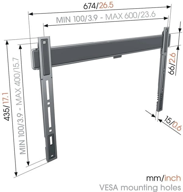 Кронштейн Vogels TVM 5605 Black (VESA600х400)