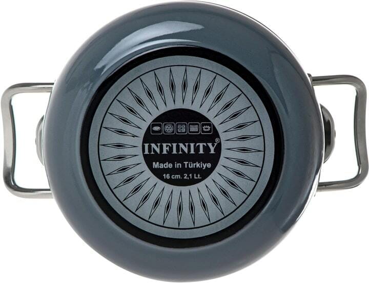 Каструля з кришкою Infinity SCE-P952 Gray 24 см 6.5 л (6873718)