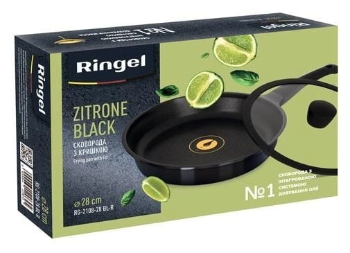 Сковорода з кришкою Ringel Zitrone 28 см (RG-2108-28 BL-R)
